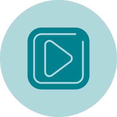 kare simgesi, vektör illüstrasyonunu çal