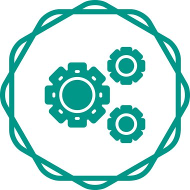 dişli web simge vektör çizim 