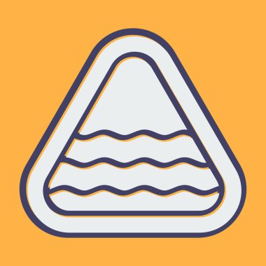 Üçgen işareti simgesi. Web basit illüstrasyonu