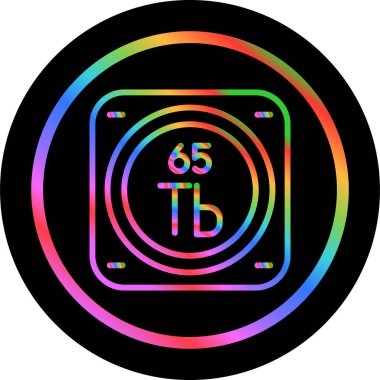 Kimyasal Element Web simgesi vektör çizimi