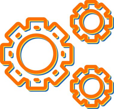 dişli web simge vektör çizim 