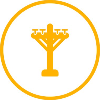 Elektrik Kutbu simgesi, vektör illüstrasyonu basit tasarım