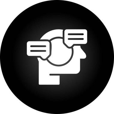 Doğal Dil İşlem Web simgesi vektör illüstrasyonu