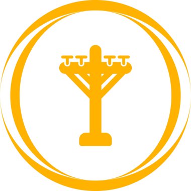 Elektrik Kutbu simgesi, vektör illüstrasyonu basit tasarım