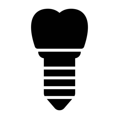 İmplant web simgesi, basit vektör illüstrasyonu