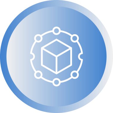 Engelleme zinciri Analitik web simgesi, basit vektör illüstrasyonu