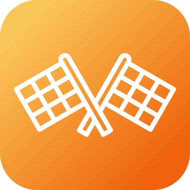 Yarış Oyunu Web simgesi, basit vektör illüstrasyonu