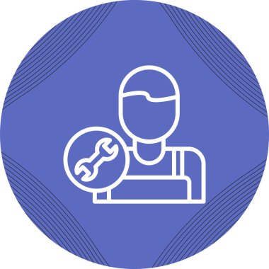 HVAC Teknisyen simgesinin vektör çizimi