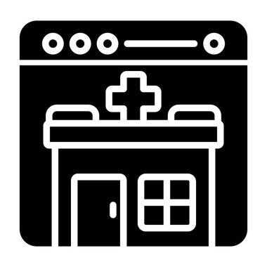 Cerrahi bölümü ikon vektör illüstrasyonu 