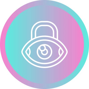 Kilit. Web simgesi basit illüstrasyon 