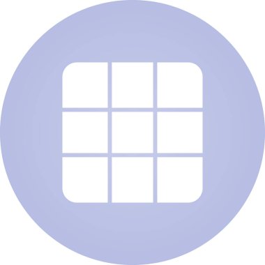 Rubik küp simgesi, vektör illüstrasyonu basit tasarım