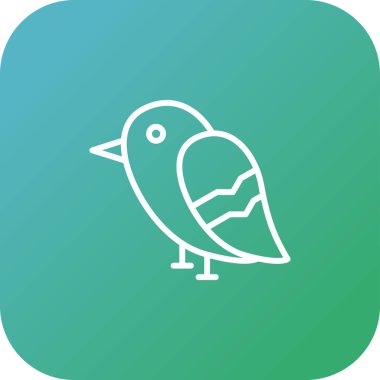 Kuş. Web simgesi basit illüstrasyon 