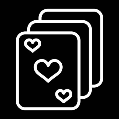 Kartlar. Web simgesi basit illüstrasyon