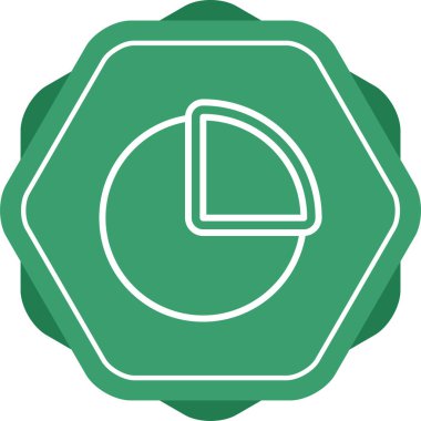 Pie Chart Simgesi modaya uygun düz stil. Web sitenizin tasarımı için grafik sembolü, logo, uygulama, UI. Vektör illüstrasyonu