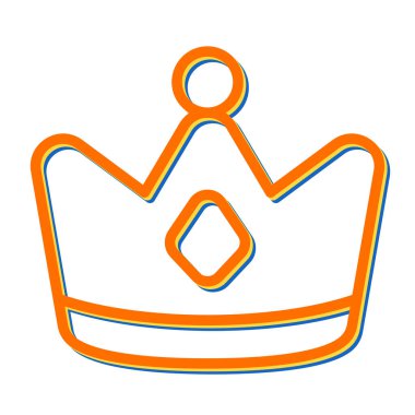 Taç simgesi, ağ basit illüstrasyon