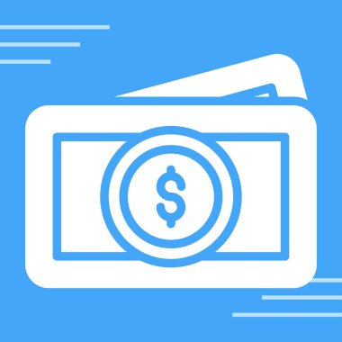 Para için. Web simgesi vektör illüstrasyonu 