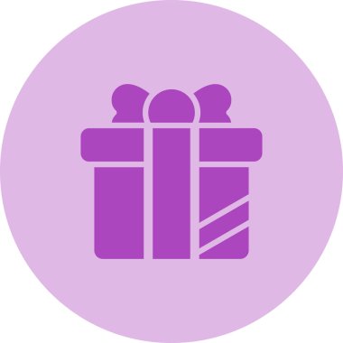 Hediye kutusu simgesi, hediye kutusu işareti, vektör illüstrasyonu 