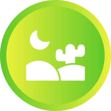 Çöl web simgesi, basit vektör illüstrasyonu