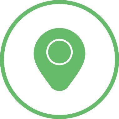 Konum simgesi. Yer tutucu nokta sembolü. Vektör illüstrasyonu 