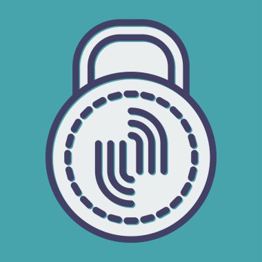 Kilit. Web simgesi basit illüstrasyon 