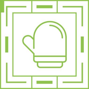 eldiven ağ simgesi, basit vektör illüstrasyonu  