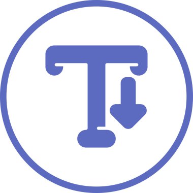 Typography web simgesi vektör illüstrasyonu