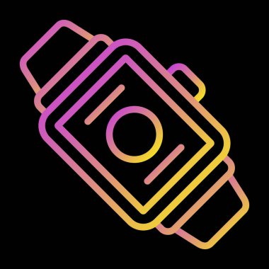 Smart Watch web simgesi, basit vektör illüstrasyonu