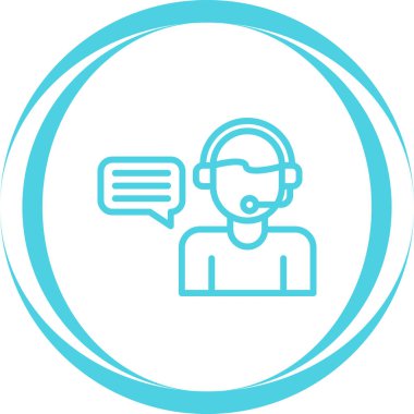 Kişisel Yardımcı simgesinin vektör illüstrasyonu 