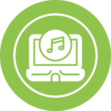 dizüstü bilgisayar web simgesi, basit vektör illüstrasyonu