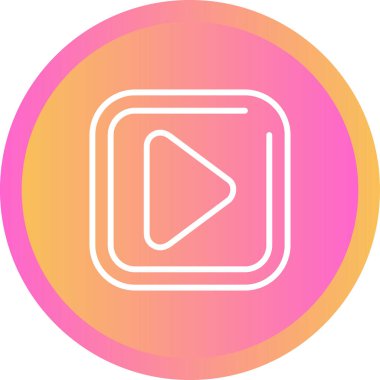 kare simgesi, vektör illüstrasyonunu çal