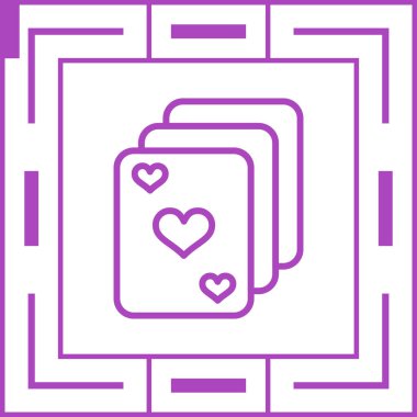 Kartlar. Web simgesi basit illüstrasyon