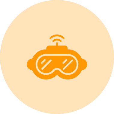 VR gözlük simgesinin vektör illüstrasyonu 