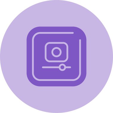 Video Kaydı Kare Vektör İllüstrasyonu