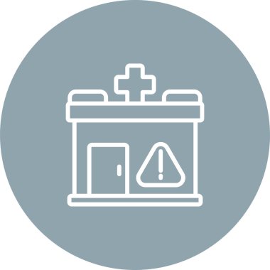 Hastane çizgisi ikon vektör tasarımı