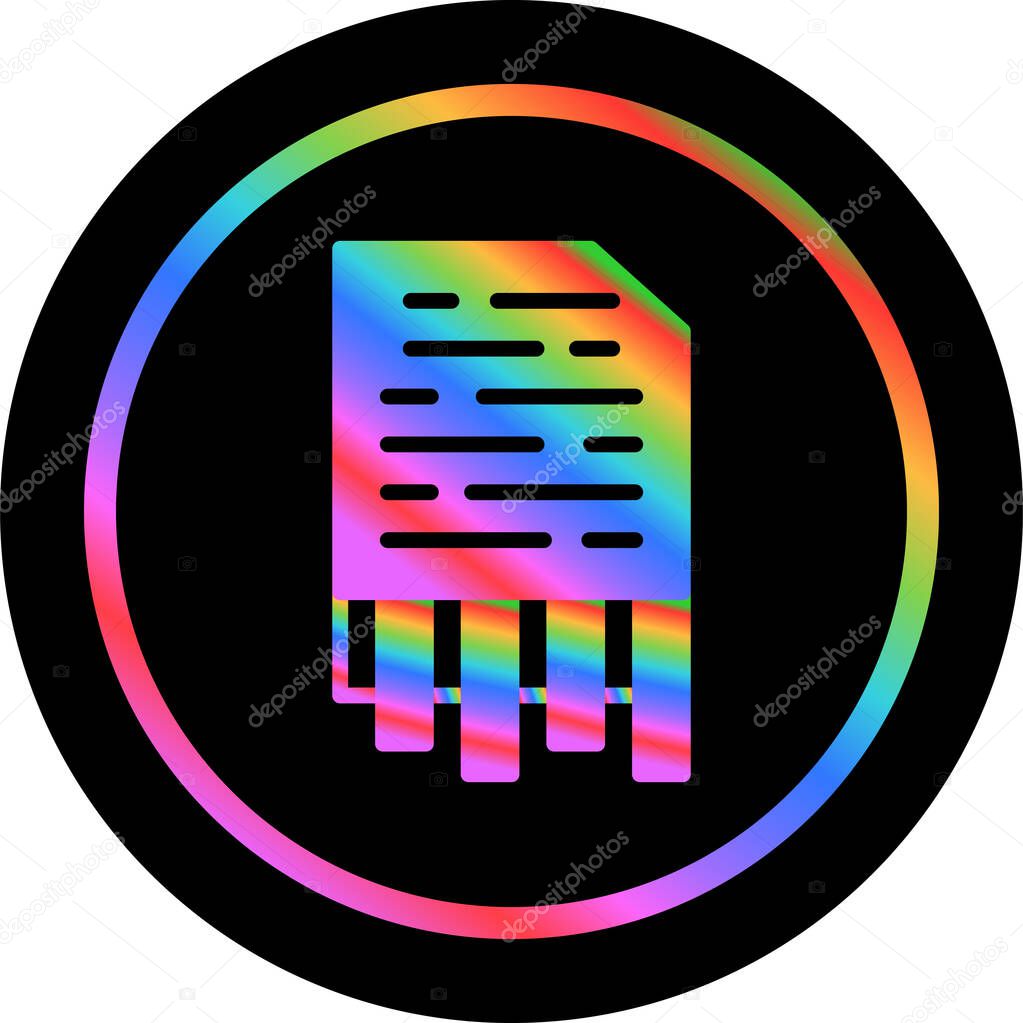Shredding web icon, simple vector illustration