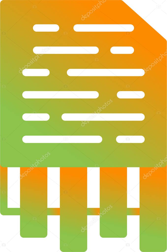 Shredding web icon, simple vector illustration