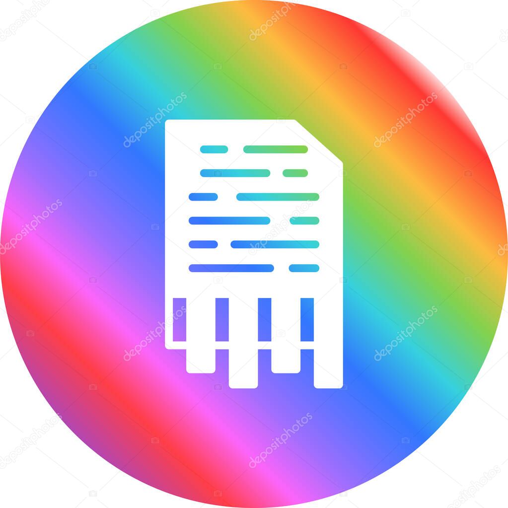 Shredding web icon, simple vector illustration