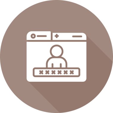 giriş simgesi vektör illüstrasyonu 