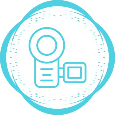video kamera simgesi, vektör illüstrasyonu  