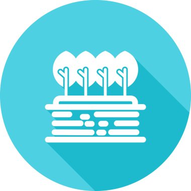 Göl web simgesi, basit vektör illüstrasyonu