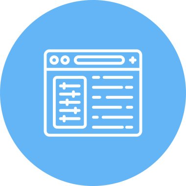 Ayarları satırı simgesi, vektör çizim 