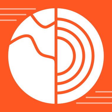 Jeoloji web simgesi vektör illüstrasyonu