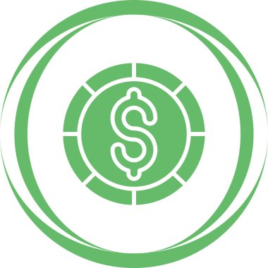 Dolar. Web simgesi basit illüstrasyon 