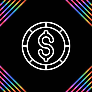 Dolar. Web simgesi basit illüstrasyon 