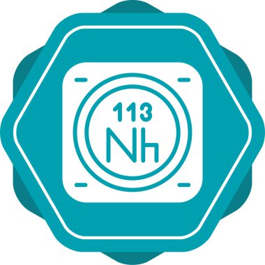 Periyodik tablonun kimyasal elementinin web illüstrasyonu