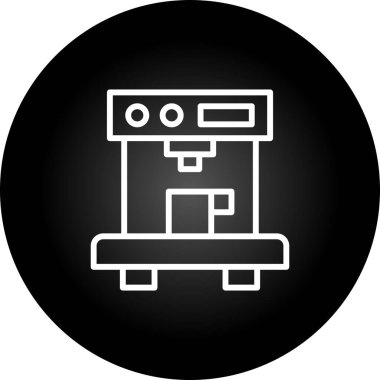 Kahve Makinesi web simgesi, basit vektör illüstrasyonu