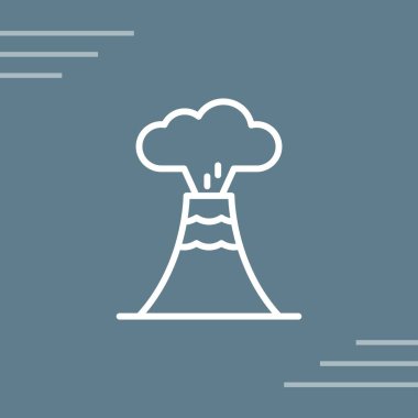 Volkan Web simgesi, vektör illüstrasyonu