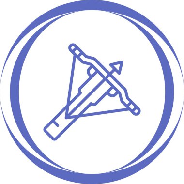 Tatar yayı. Web simgesi basit illüstrasyon