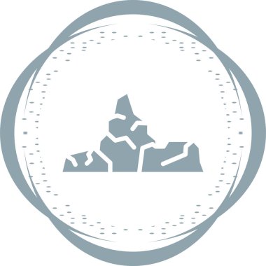 Taş Web simgesi, basit vektör illüstrasyonu