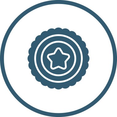 Rozet web simgesi, basit vektör illüstrasyonu